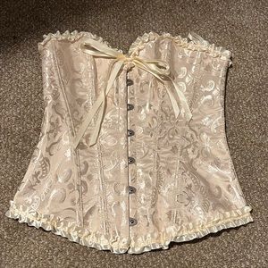 A beige corset